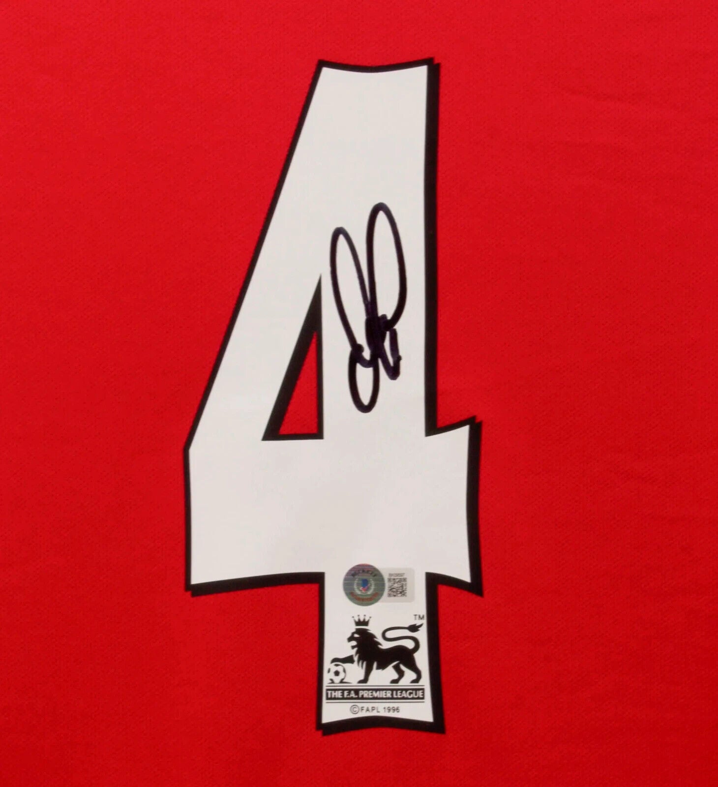 Patrick Vieira Signed Arsenal FC Home Soccer Jersey #4 with Beckett COA